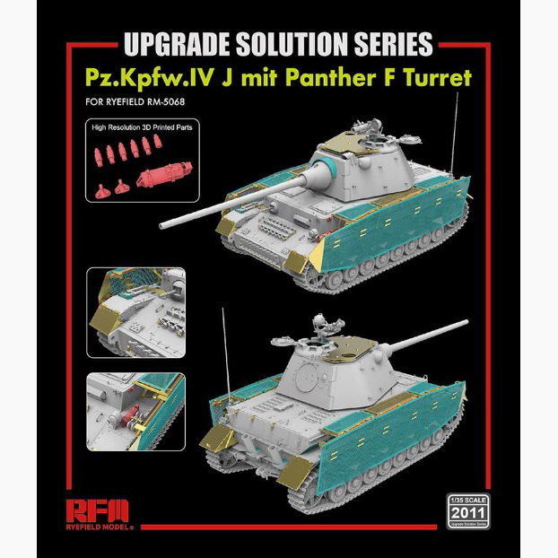 RM-2011 Rye Field Model 1/35 Set of parts to improve Pz.Kpfw.IV J mit Panther F Turret