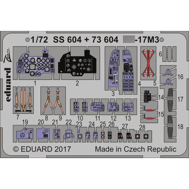 SS604 Eduard 1/72 Color photo etched parts for С-17M3