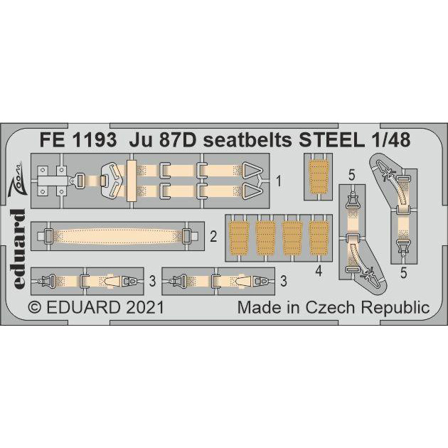 FE1193 Eduard 1/48 Photo Etching for Ju 87D Steel Belts