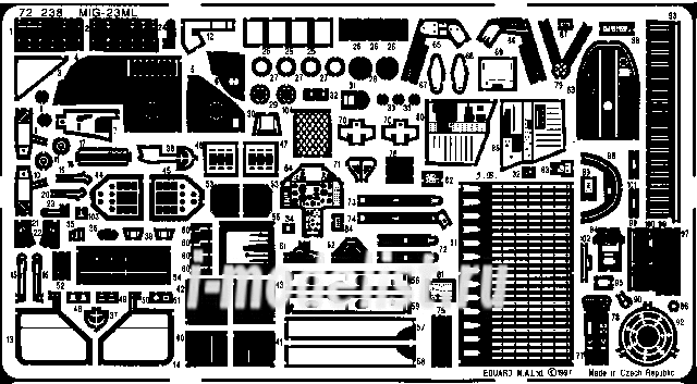 72238 1/72 Eduard photo etched parts for MiG-23ML ITA