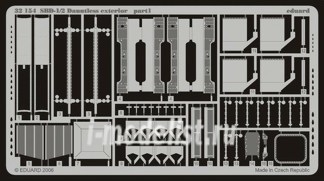 BIG3248 Eduard 1/32 a Complete set of photo-etched parts for the SBD-3/4