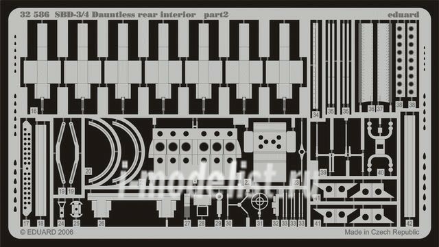 BIG3248 Eduard 1/32 a Complete set of photo-etched parts for the SBD-3/4