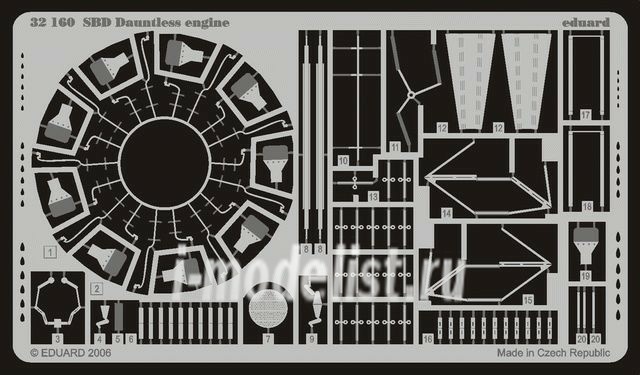 BIG3248 Eduard 1/32 a Complete set of photo-etched parts for the SBD-3/4