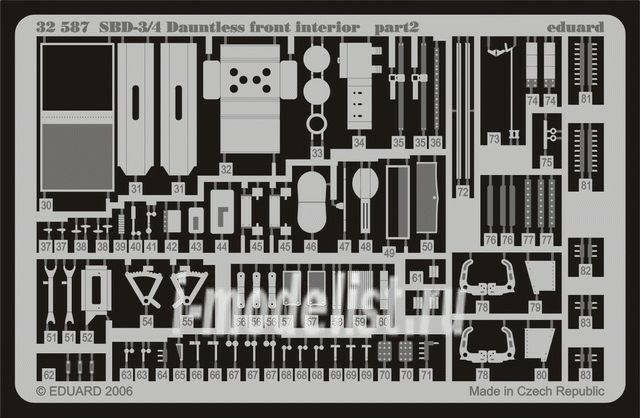 BIG3248 Eduard 1/32 a Complete set of photo-etched parts for the SBD-3/4