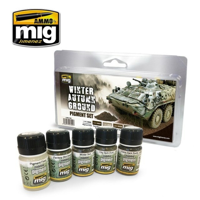 AMIG7455 Ammo Mig Winter Autumn Ground Pigment Set