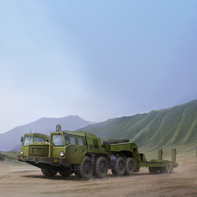 01056 Trumpeter 1/35 M@Z-7410 Tractor with CHMZAP-5247G semi-trailer