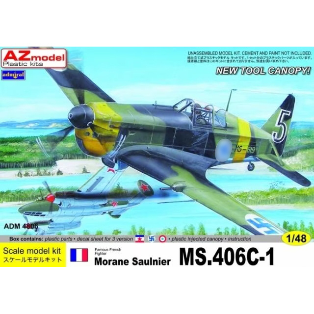 ADM4806 Admiral 1/48 Morane Saulnier MS.406C-1