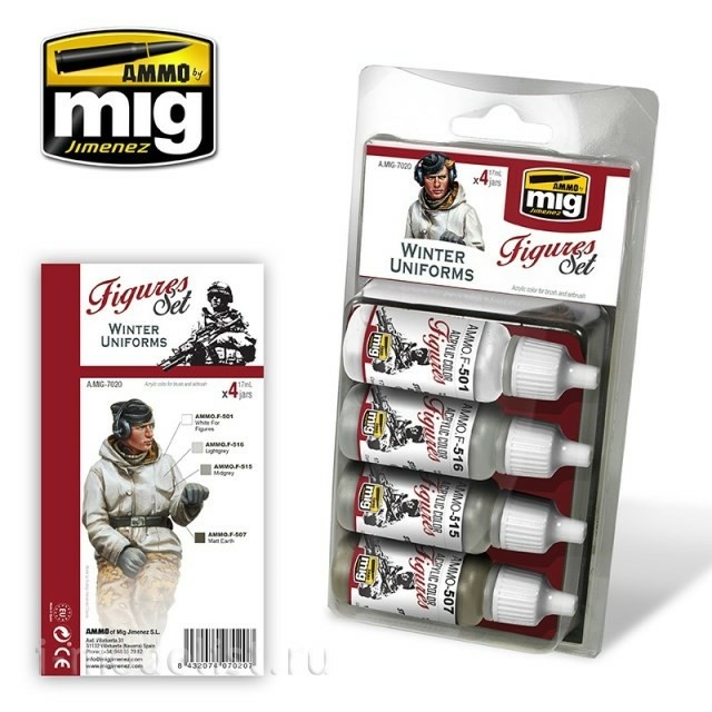 AMIG7020 Ammo Mig Set of acrylic paints WINTER UNIFORMS