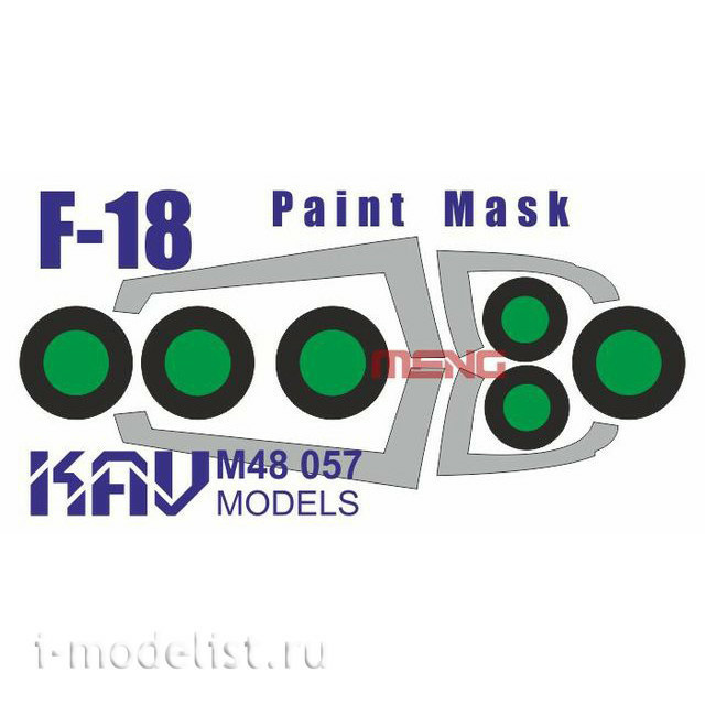 M48 057 KAV Models 1/48 Paint Mask for F-18 (Meng)