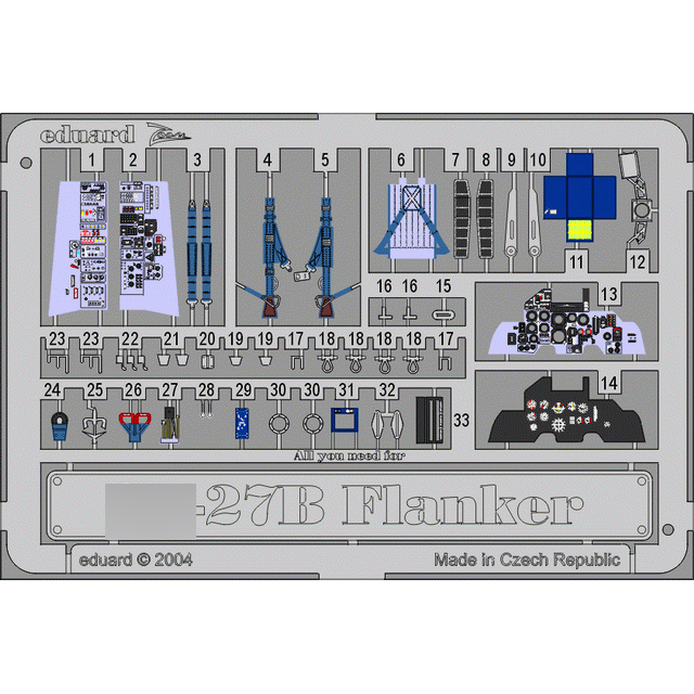 73251 Eduard 1/72 Photo Etching for С-27 Flanker HAS/REV