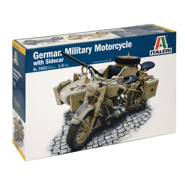 7403 Italeri 1/9 German Military Motorcycle with side car