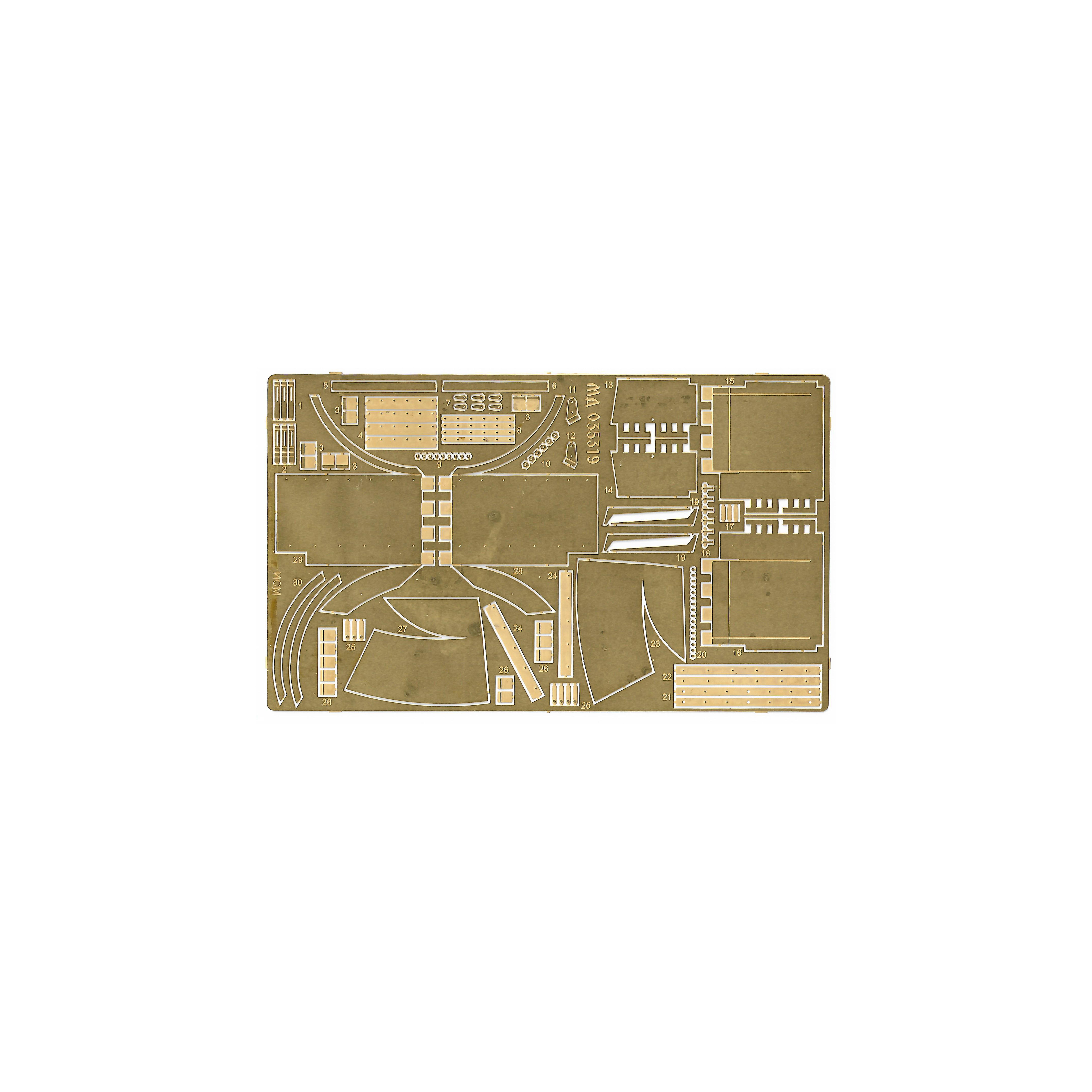 035319 Microdesign 1/35 SD.KFZ.182 Royal Tiger, wings and mud flaps (ICM)