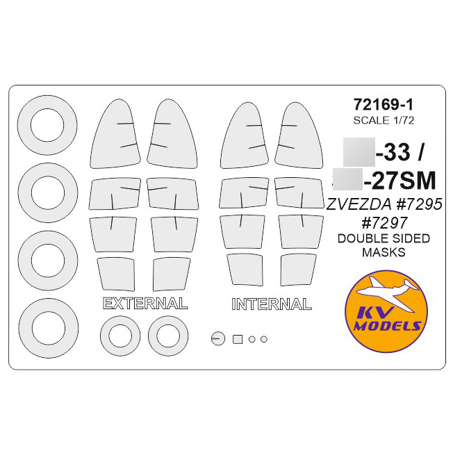 72169-1 KV Models 1/72 paint mask Set for С-27CM / С-33 (double-sided)