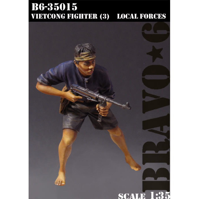 B6-35015 Bravo-6 1/35 Vietkong Fighter (3), Local Forces / Viet Cong Fighter (3), Local Forces