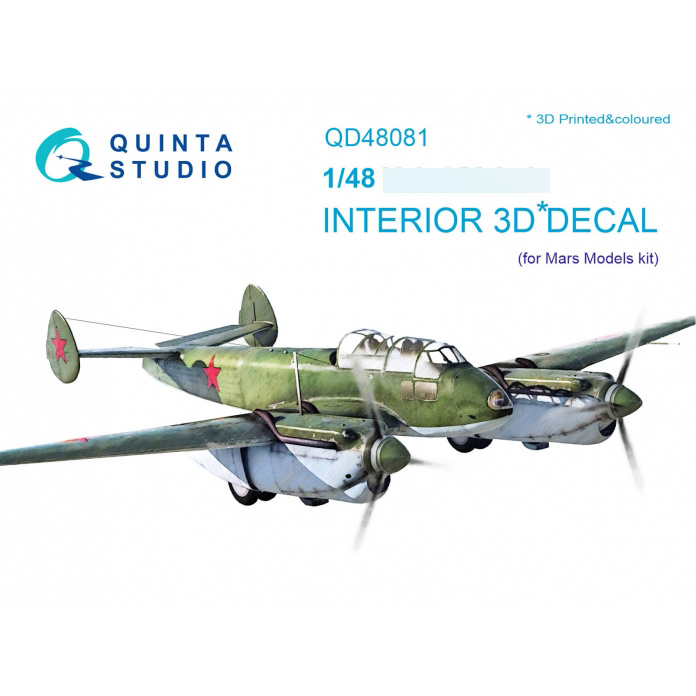 QD48081 Quinta Studio 1/48 3D Decal of Yakovlev-2/Yakovlev-4 cabin interior (for Mars Models)