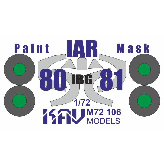 M72 106 KAV models 1/72 Окрасочная маска для allх моделей IAR-80/81 (IBG Models)