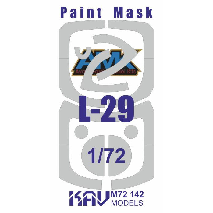 M72 142 KAV models 1/72 Окрасочная маска для моделей L-29 Delfin (AMK / Eduard / Kovozávody Prostějov)