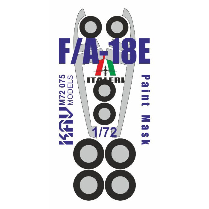 M72 075 KAV Models 1/72 Paint mask for F/A-18E (Italeri)