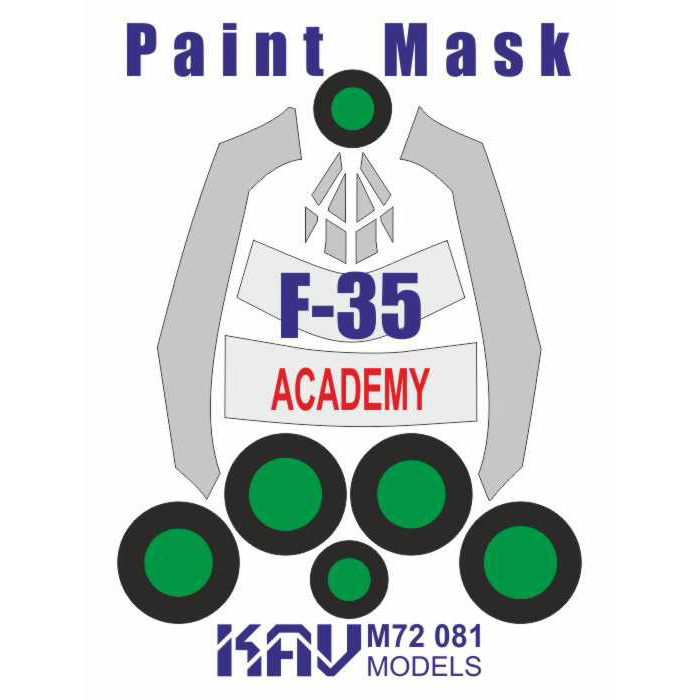 M72 081 KAV Models 1/72 Paint Mask for F-35A (Academy)