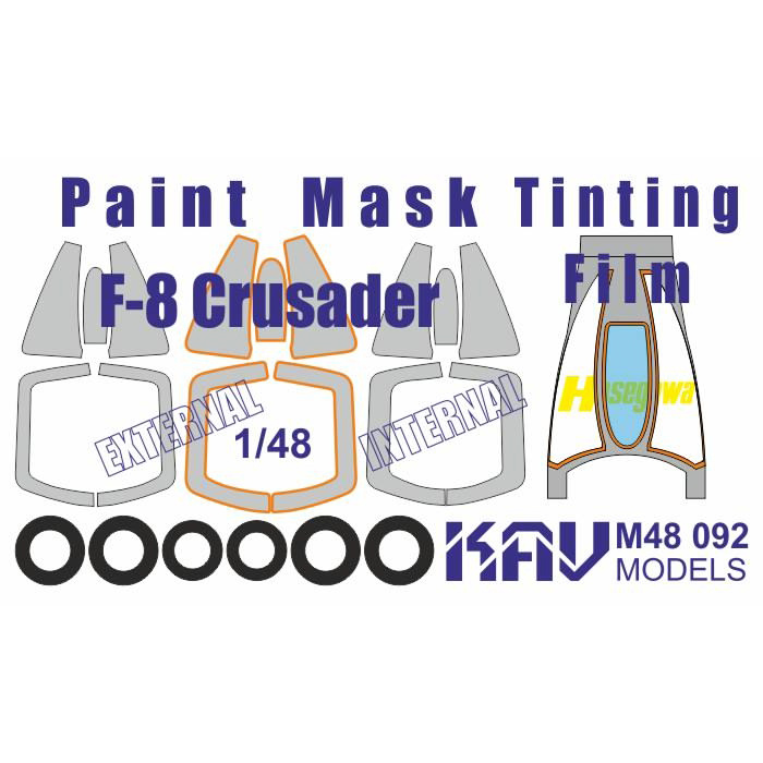 M48 092 KAV models 1/48 Окрасочная маска для моделей F-8 Crusader (Hasegawa)