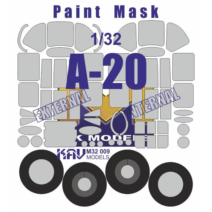 M32 009 KAV models 1/32 Окрасочная маска на A-20 (HK Model)