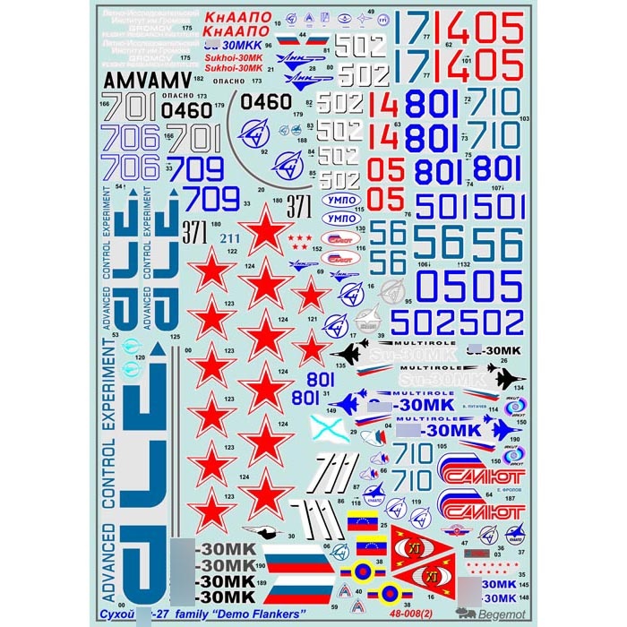 48008 Begemot 1/48 Decal C-27 family 