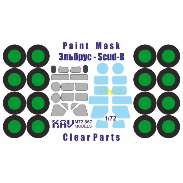 M72 067 KAV models 1/72 Paint mask and glazing for Elbrus (Scud-B) (Revell)