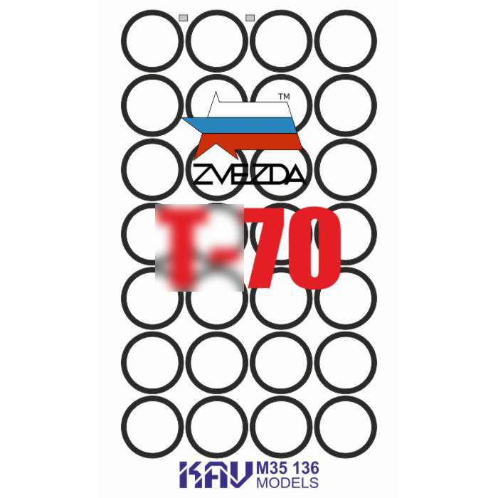 M35 136 KAV models 1/35 Paint mask on Type-70B (Zvezda)