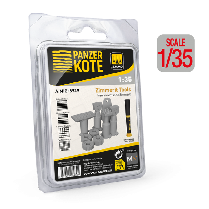 AMIG8939 Ammo Mig Инструмент для создания циммерита на моделях немецкой техники в 1:35 масштабе / Panzer Kote Zimmerit Tool for 1:35 WWII German Vehicles Tool