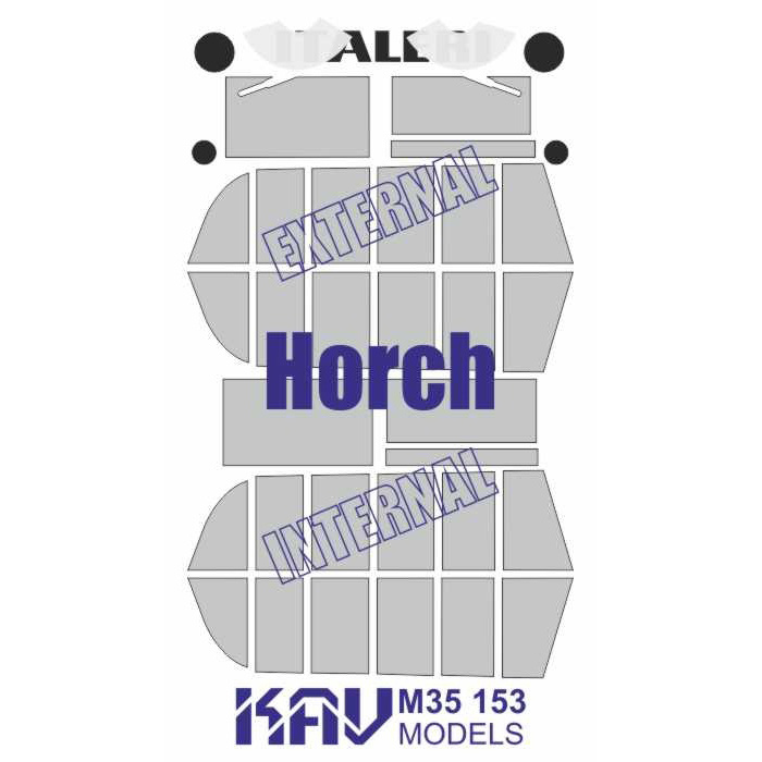 M35 153 KAV models 1/35 Окрасочная маска для модели Horch производства Italeri (Zvezda)
