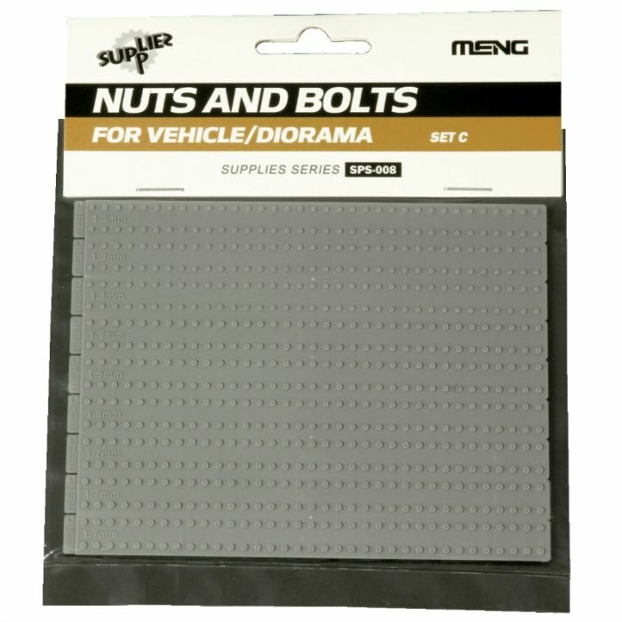 SPS-008 Meng Nut with bolt diameter 1.3 mm(210 PCs.) - 1.5 mm (210 PCs.) - 1.7 mm (210 PCs.))
