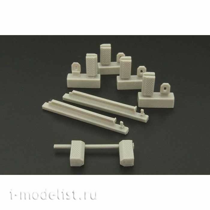 BRL72093 Brengun 1/72 Add-on Set US Navy wheel chocks (modern)