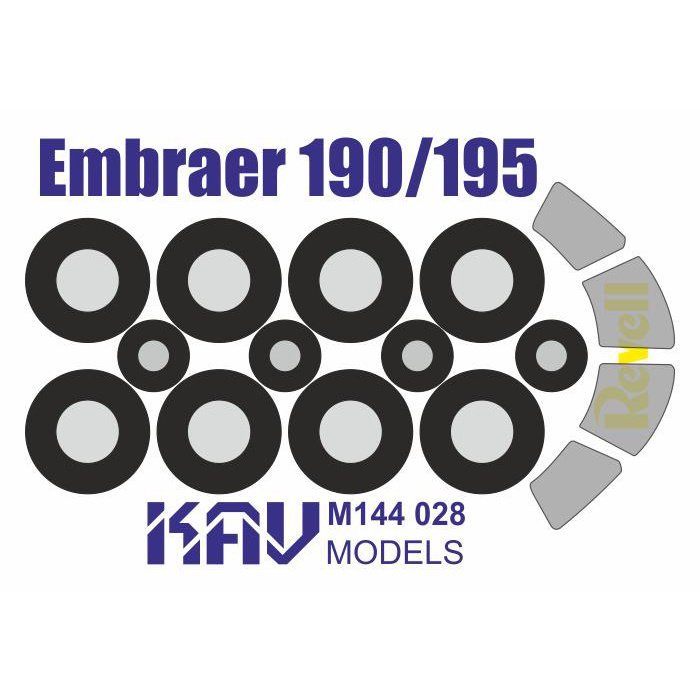 M144 028 KAV models 1/144 Paint mask for EMBRAER 190/195 (Revell)