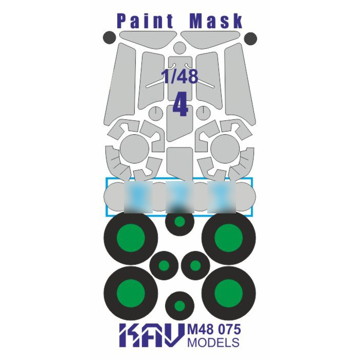 M48 075 KAV Model 1/48 Paint Mask for Mi-4 Helicopter Model (Trumpeter)