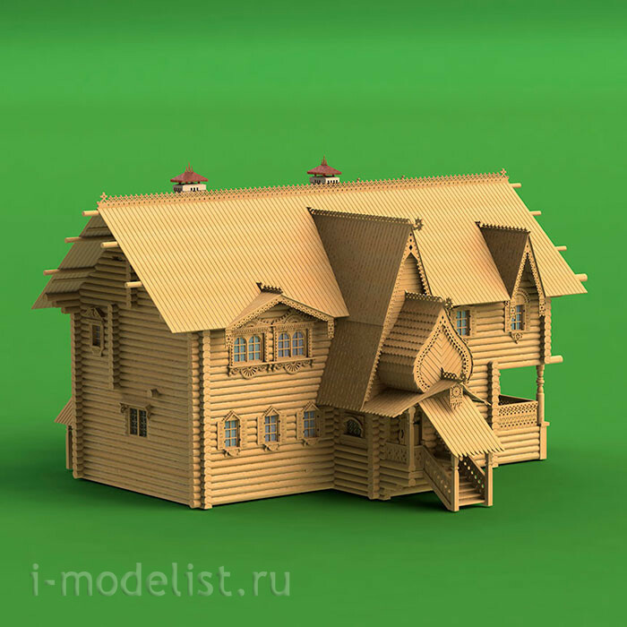 1309 Sbmodel 1/72 mansion in Kitay-Gorod, Moscow, the XVIIth century, the reconstruction from the picture of A. M. Vasnetsov