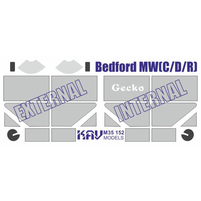 M35 152 KAV models 1/35 Окрасочная маска на Bedford MW (Gecko)