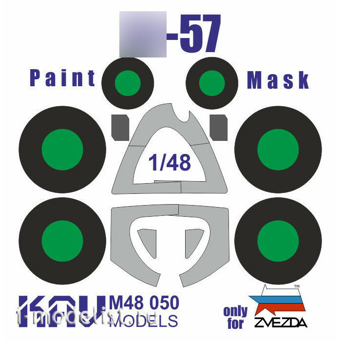 M48 050 KAV Models 1/48 Paint mask on Su-57 (Zvezda)
