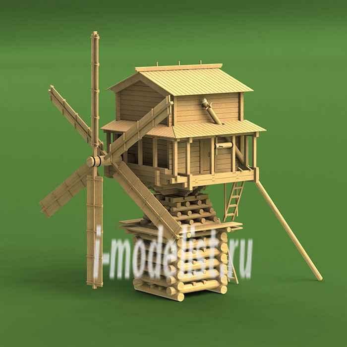 1713 Sbmodel 1/72 windmill A. P. Durov from the village of Borok Vologda region, XIX century