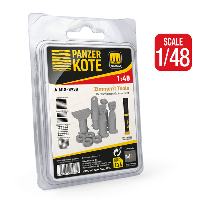 AMIG8938 Ammo Mig Инструмент для создания циммерита на моделях немецкой техники в 1:48 масштабе / Panzer Kote Zimmerit Tool for 1:48 WWII German Vehicles Tool