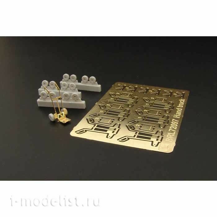 BRL72097 Brengun 1/72 Photo Etching Hand Cart 6pcs