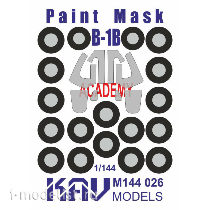 M144 026 KAV Models 1/144 Paint Mask for B-1B (Academy)