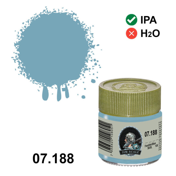 07.188 Jim Scale Alcohol paint color Blue Blue (С-30/35, Yakovlev-130), 10 ml.