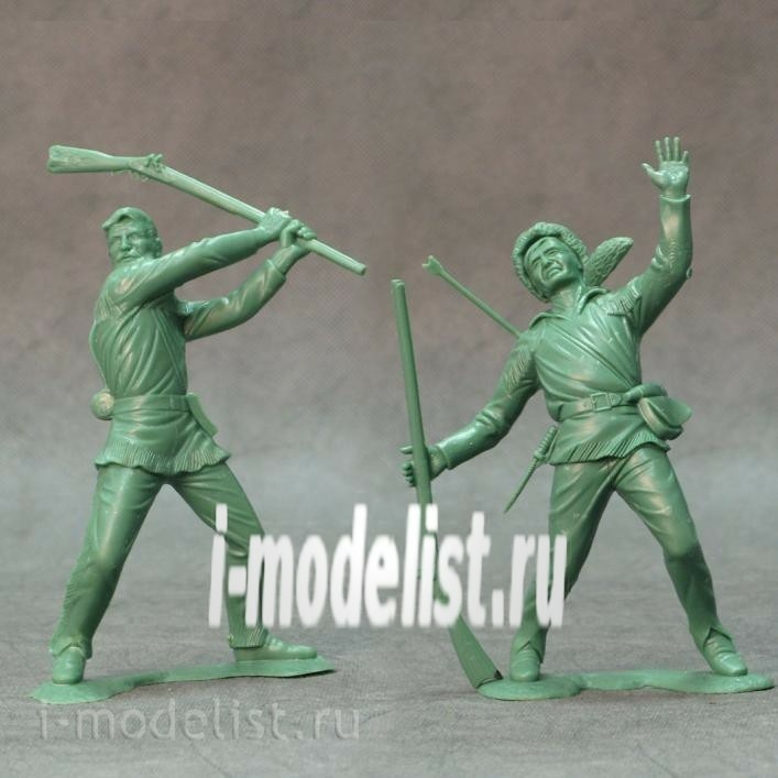 80002 ARK-models Height: 15 cm. Set of two figures: American scouts (collected).