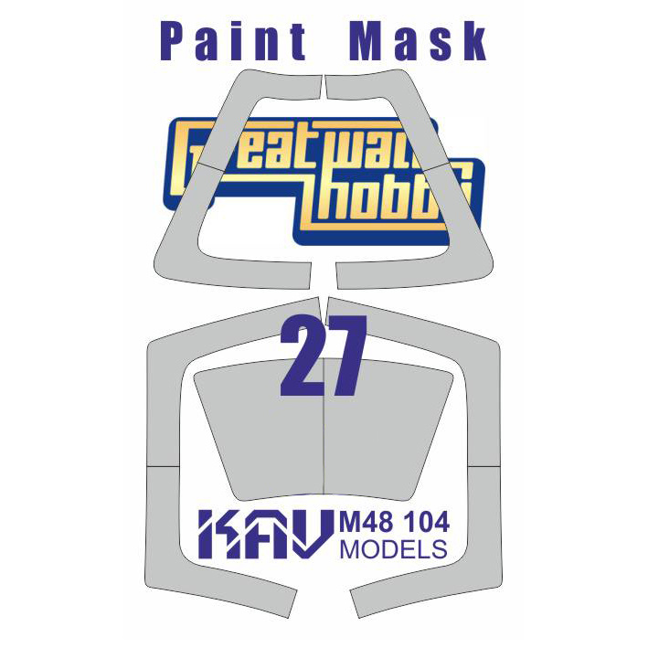 M48 104 KAV models 1/48 Окрасочная маска на остекление Сухой-27 (GWH)
