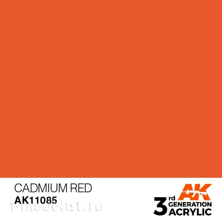 AK11085 AK Interactive acrylic Paint 3rd Generation Cadmium Red 17ml