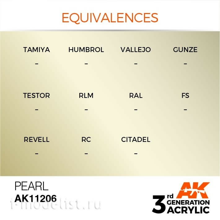 AK11206 AK Interactive acrylic Paint 3rd Generation Pearl 17ml