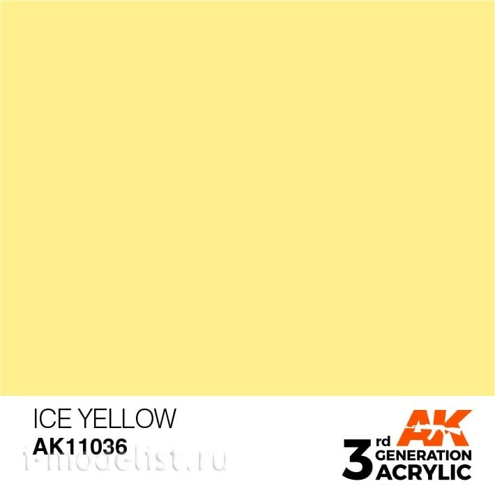 AK11036 AK Interactive acrylic Paint 3rd Generation Ice Yellow 17ml