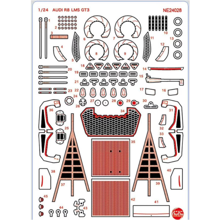 NE24028 NuNu 1/24 Photo Etching Audi R8 LMS GT3