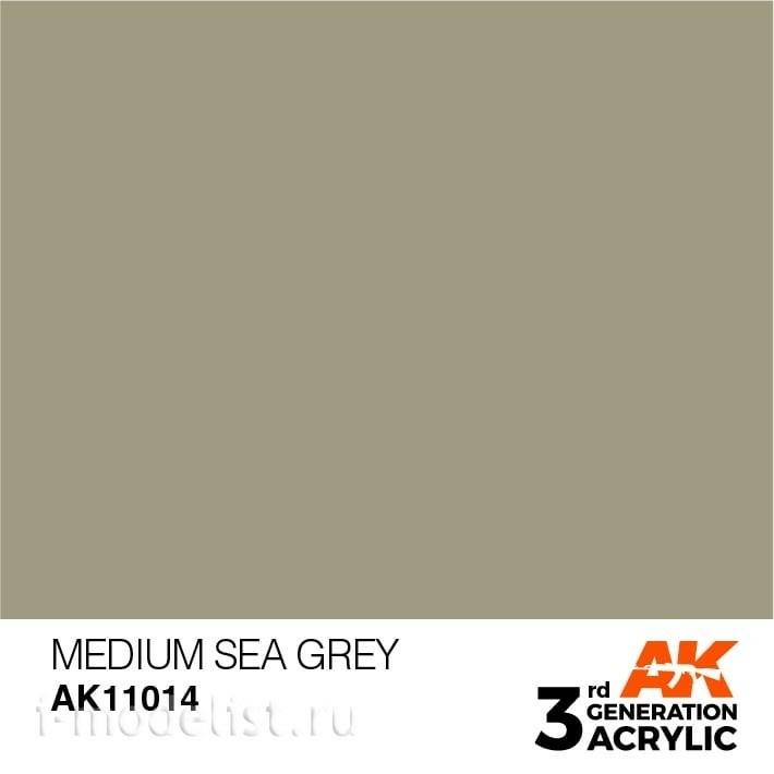 AK11014 AK Interactive acrylic Paint 3rd Generation Medium Sea Grey 17ml