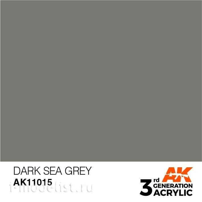 AK11015 AK Interactive acrylic Paint 3rd Generation Dark Sea Grey 17ml